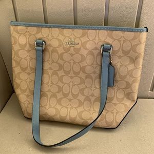 Coach Tote Bag with Blue lining